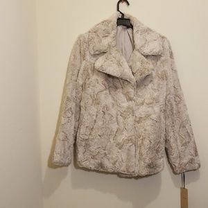 ❄HALOGEN faux fur coat❄